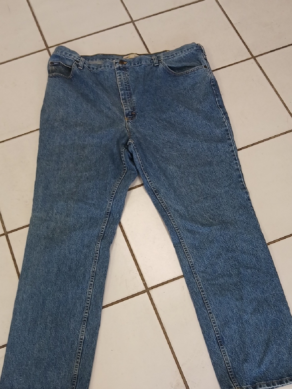 Lee Men's Straight Fit Denim Jeans - Medium Blue